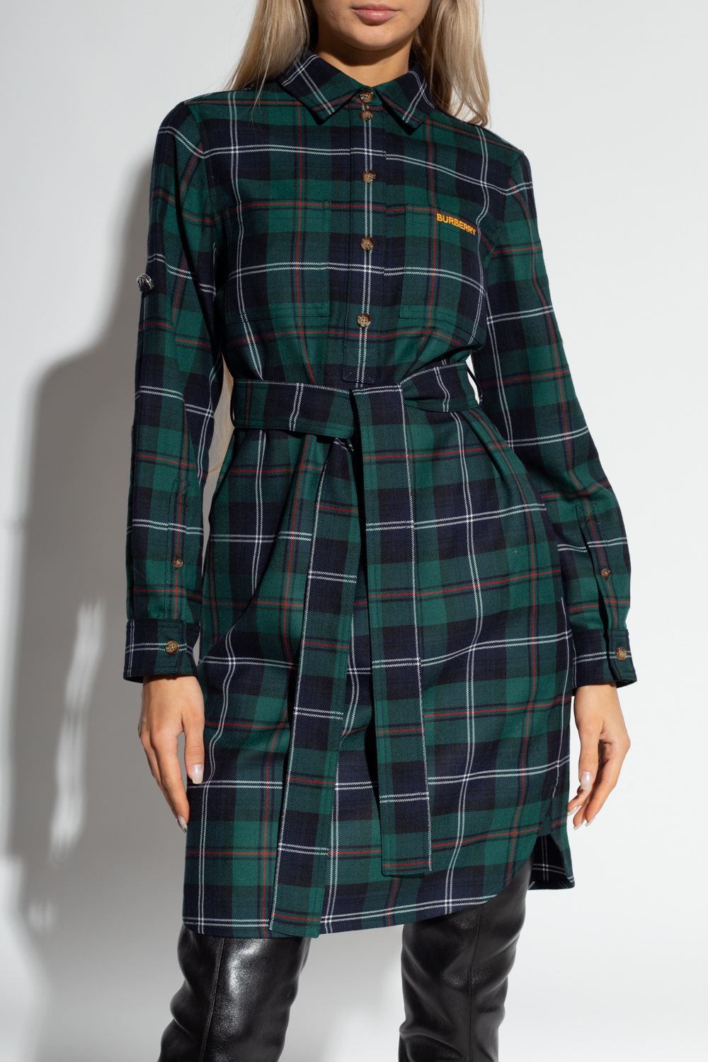 Burberry shirt outlet dress green